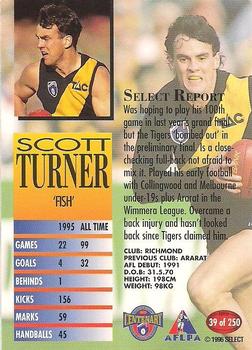 1996 Select AFL #39 Scott Turner Back